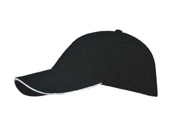 SC 105 - Black/WhiteToolmart GiftsSanthome Nu - Fit® Performance Stretch - Fitted Cap - Black / White