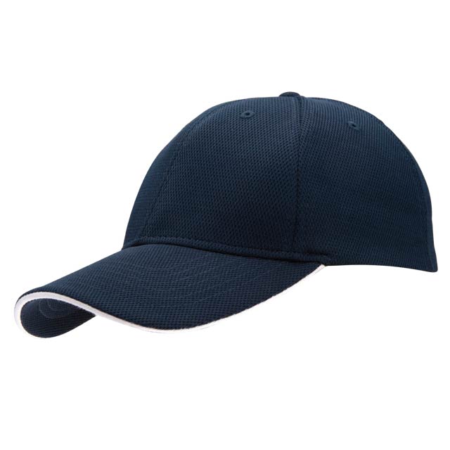 SC 105 - Navy/WhiteToolmart GiftsSanthome Nu - Fit® Performance Stretch - Fitted Cap - Navy Blue / White