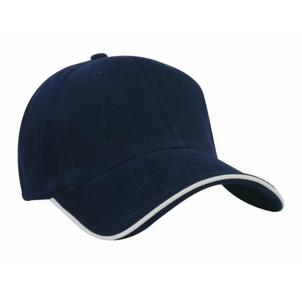 SC 105 - Navy/WhiteToolmart GiftsSanthome Nu - Fit® Performance Stretch - Fitted Cap - Navy Blue / White