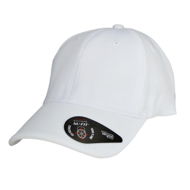 SC 105 - White/WhiteToolmart GiftsSanthome Nu - Fit® Performance Stretch - Fitted Cap - White / White