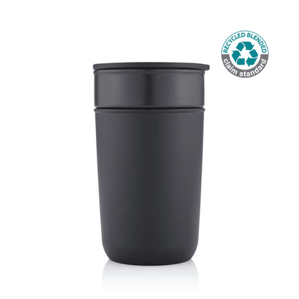 DWHL 3163Toolmart GiftsSAVONA - Hans Larsen Premium Ceramic Tumbler With Recycled Protective Sleeve - Black