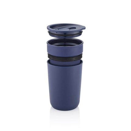 DWHL 3164Toolmart GiftsSAVONA - Hans Larsen Premium Ceramic Tumbler With Recycled Protective Sleeve - Blue