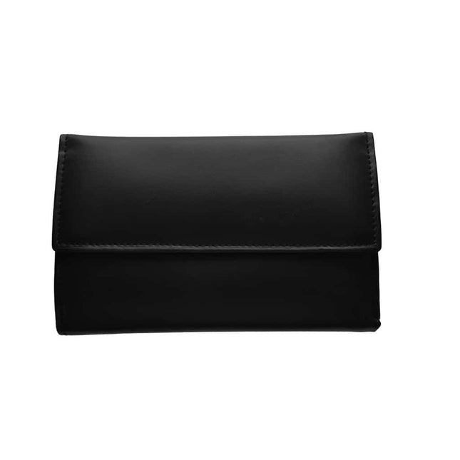 1235A - BlackToolmart GiftsSERRIOA Real Leather Ladies Wallets Black