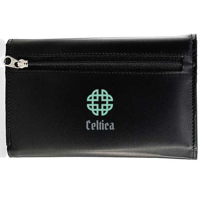 1235A - BlackToolmart GiftsSERRIOA Real Leather Ladies Wallets Black