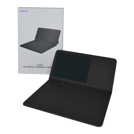 ITWC 1108Toolmart GiftsSODEN - @memorii 10W Wireless Charger & Writeable Mouse Pad - Black