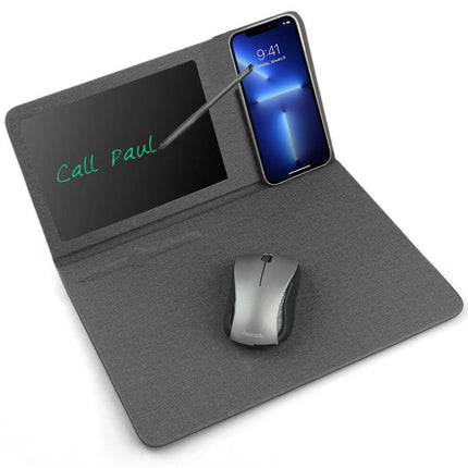 ITWC 1108Toolmart GiftsSODEN - @memorii 10W Wireless Charger & Writeable Mouse Pad - Black