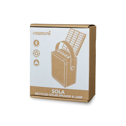 ITSP 1189Toolmart GiftsSOLA - @memorii RCS Recycled Solar Speaker & Lamp - Black