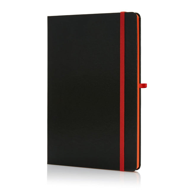 NBSN 107Toolmart GiftsSUKH - SANTHOME A5 Hardcover Ruled Notebook Black - Orange