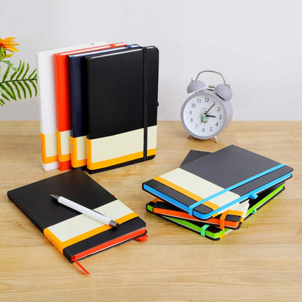 NBSN 107Toolmart GiftsSUKH - SANTHOME A5 Hardcover Ruled Notebook Black - Orange