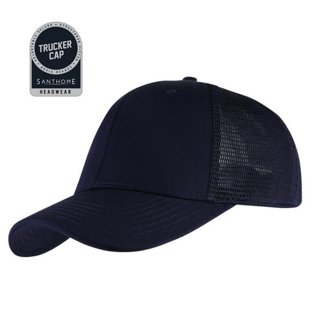 HWSN 509Toolmart GiftsSWIFT - Santhome 6 Panel Trucker Cap - Navy Blue