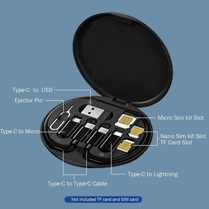 MTST 1126Toolmart GiftsTAVIRA - @memorii Recycled Multi - Cable Set - Black