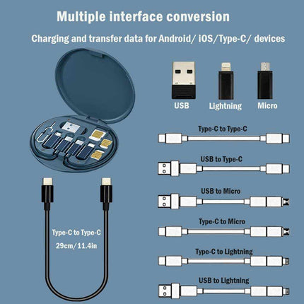 MTST 1128Toolmart GiftsTAVIRA - @memorii Recycled Multi - Cable Set - Blue