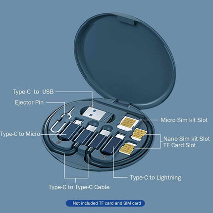 MTST 1128Toolmart GiftsTAVIRA - @memorii Recycled Multi - Cable Set - Blue