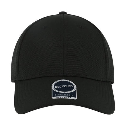 HWSN 502Toolmart GiftsTITAN - Santhome Recycled 6 Panel Adjustable Cap - Black