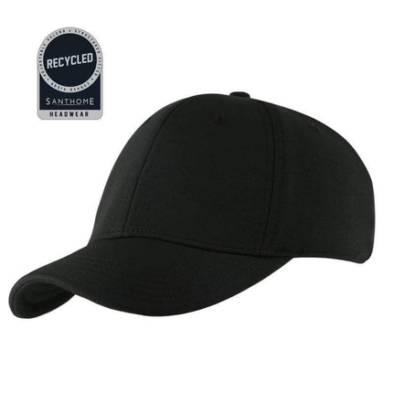 HWSN 502Toolmart GiftsTITAN - Santhome Recycled 6 Panel Adjustable Cap - Black