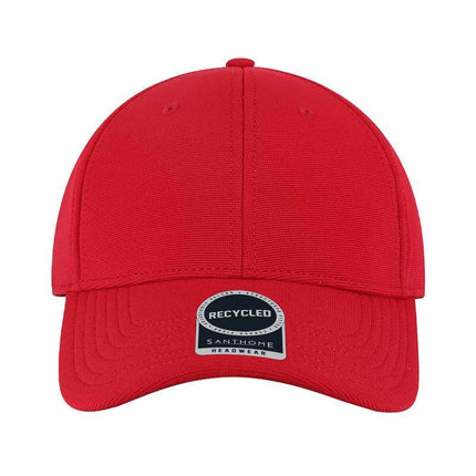 HWSN 504Toolmart GiftsTITAN - Santhome Recycled 6 Panel Adjustable Cap - Red