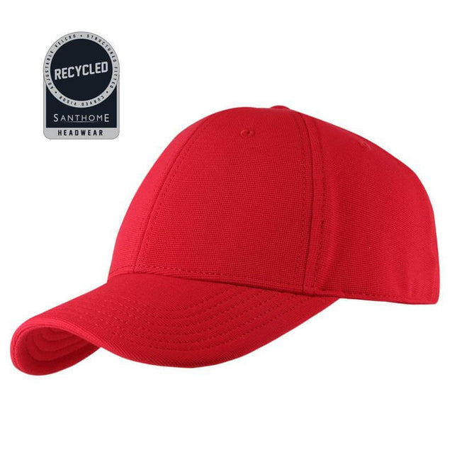 HWSN 504Toolmart GiftsTITAN - Santhome Recycled 6 Panel Adjustable Cap - Red