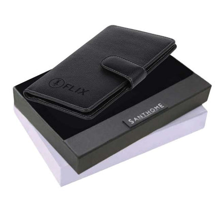 LASN 658 BioToolmart GiftsTORREON - SANTHOME Travel Wallet in Genuine Leather (Anti - microbial)