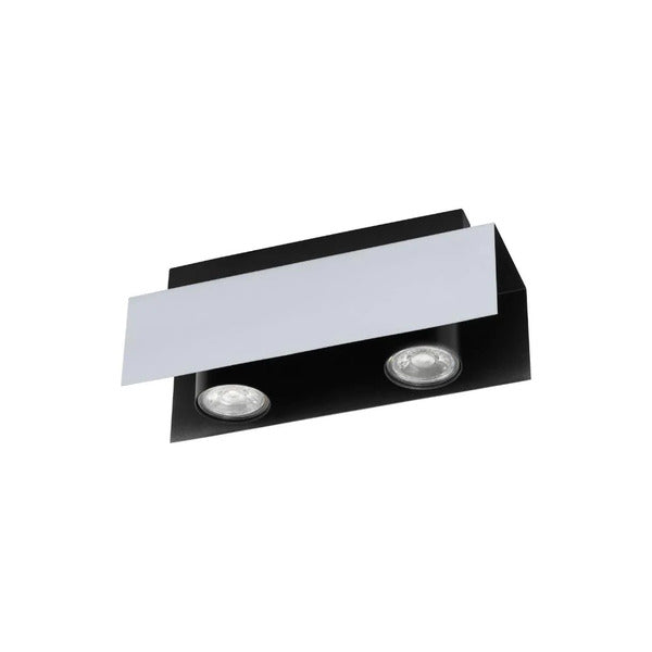 Eglo viserba led-gu10 ceiling light 2 white+black| Lighting | Toolmart