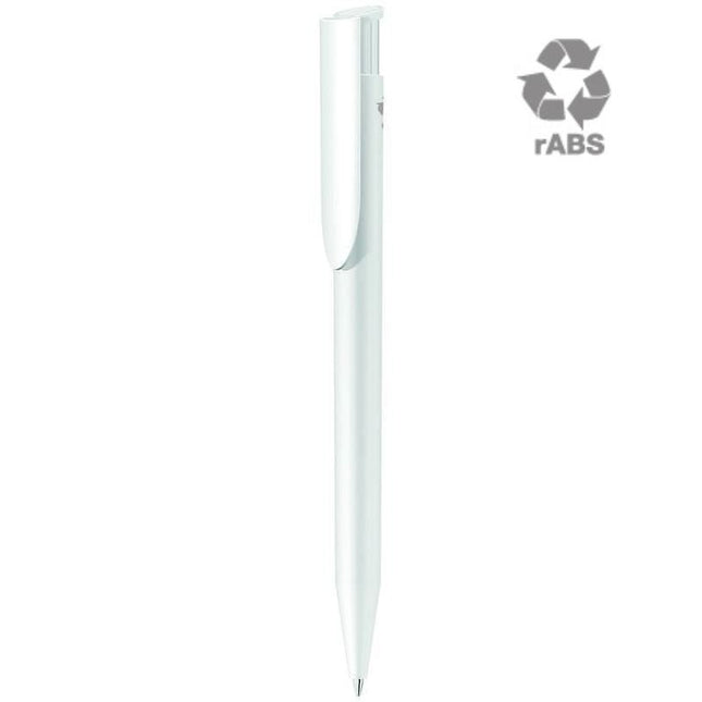 WIPP 5177Toolmart GiftsUMA HAPPY RECY Recycled Plastic Pen - White