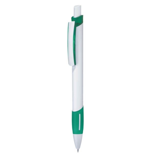 PP 242 - GreenToolmart GiftsUMA STRIPE Plastic Pen Green