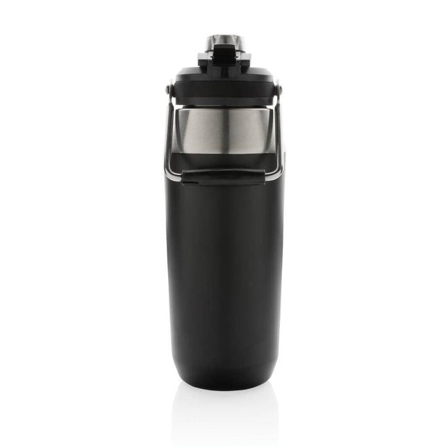 DWHL 3105Toolmart GiftsUSLAR - Hans Larsen Vacuum Bottle with Solid Handle and Dual Lid - 1L - Black