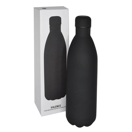 DWGL 3111Toolmart GiftsVALENCE - Soft Touch lnsulated Water Bottle - 1L - Black