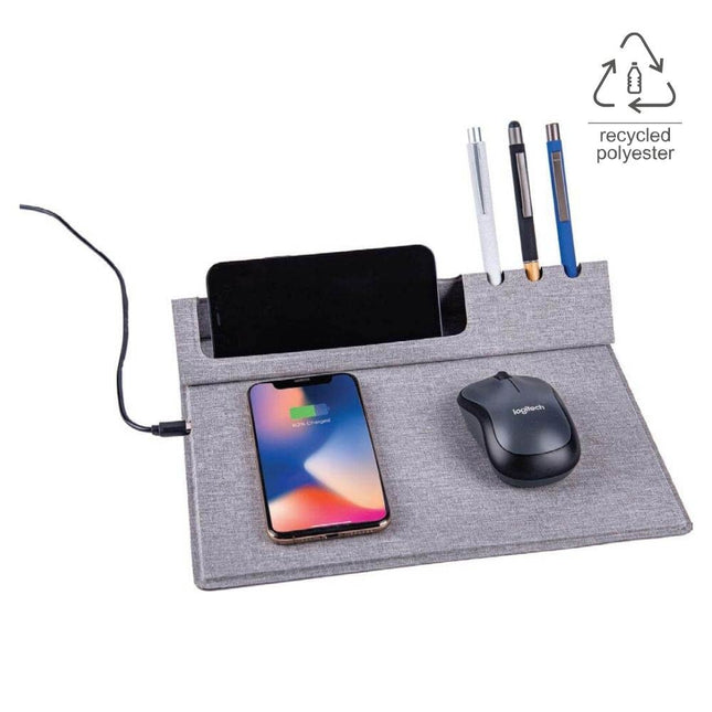 ITWC 154Toolmart GiftsVANI - 10W Wireless Mouse Pad & Desk Organizer