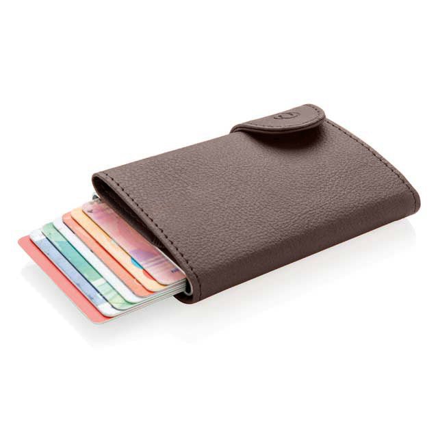 LASN 633Toolmart GiftsVATRA - c - secure PU RFID Card Holder & Wallet Brown