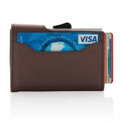 LASN 633Toolmart GiftsVATRA - c - secure PU RFID Card Holder & Wallet Brown