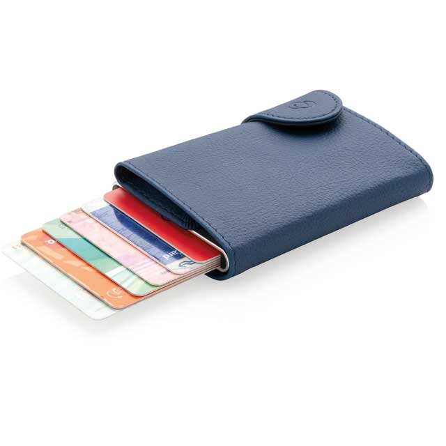 LASN 632Toolmart GiftsVATRA - c - secure PU RFID Card Holder & Wallet Navy Blue