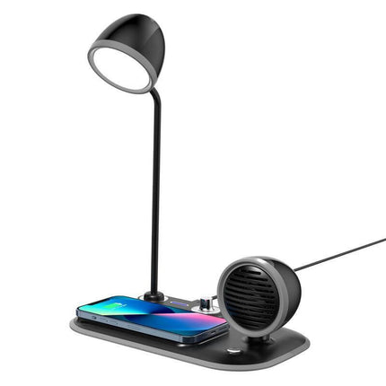 ITLP 1144Toolmart GiftsVEERE - @memorii 3 in 1 Wireless Charger Lamp with Speaker - Black