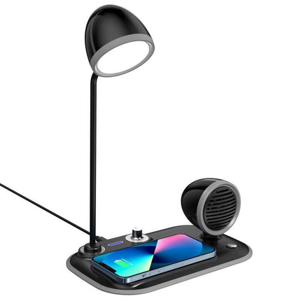 ITLP 1144Toolmart GiftsVEERE - @memorii 3 in 1 Wireless Charger Lamp with Speaker - Black