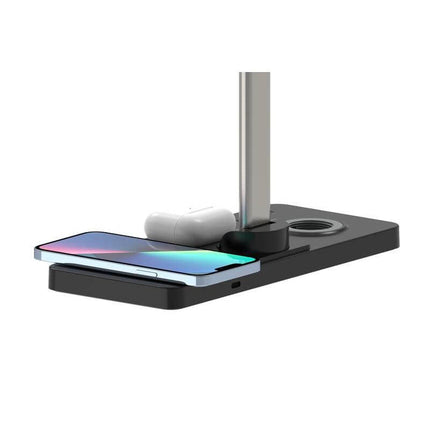 ITWC 1145Toolmart GiftsVELES - @memorii 3 in 1 Wireless Charger with Desk Lamp - Black