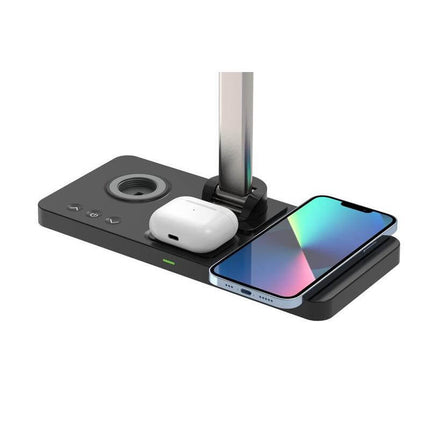 ITWC 1145Toolmart GiftsVELES - @memorii 3 in 1 Wireless Charger with Desk Lamp - Black