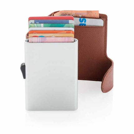 LASN 605Toolmart GiftsVITL - SANTHOME PU Cardholder Wallet Brown