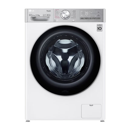 LG,WDV1260WRP,12/8kg Front Load Washer & Dryer, AI DD™, TurboWash™360˚, White Color