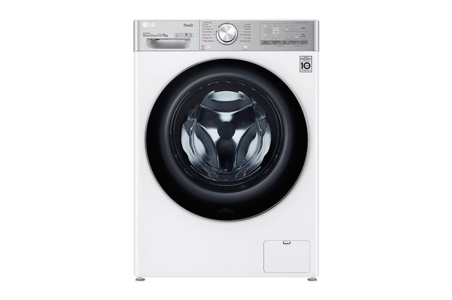 LG,WDV1260WRP,12/8kg Front Load Washer & Dryer, AI DD™, TurboWash™360˚, White Color