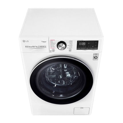 LG,WDV9142WRP,10.5/7kg Front Load Washer & Dryer, AI DD™, TurboWash™360˚, White Color