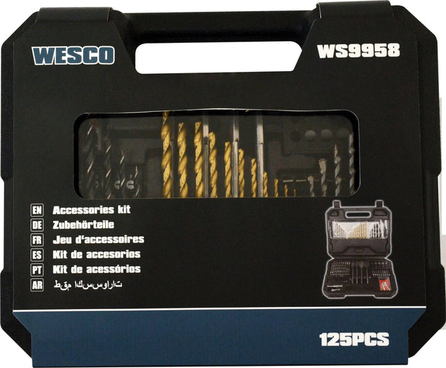 WS9958WescoWesco 125 - Piece Drill and Bit Kit | WS9958