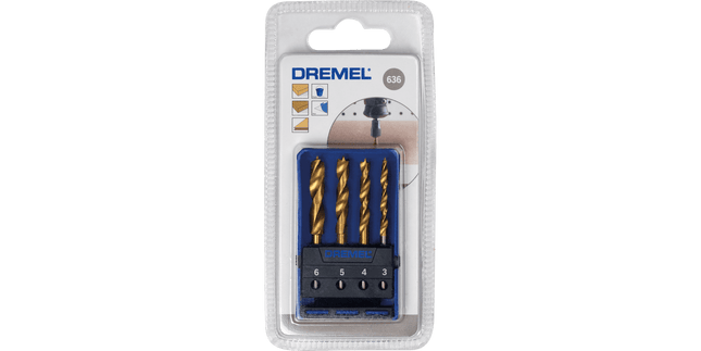 Dremel Wood Drill Bit Set 636 4Pcs , 26150636ja