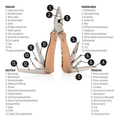 MTXD 101Toolmart GiftsWOOD MULTITOOL - XD