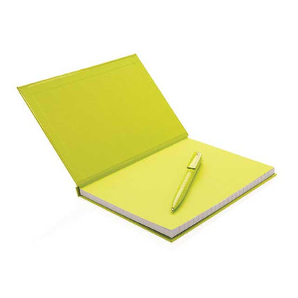 GSXD 114Toolmart GiftsXD A5 Hard Cover Notebook With Pen - Lime