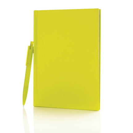 GSXD 114Toolmart GiftsXD A5 Hard Cover Notebook With Pen - Lime