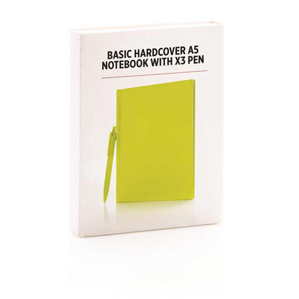 GSXD 114Toolmart GiftsXD A5 Hard Cover Notebook With Pen - Lime