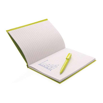 GSXD 114Toolmart GiftsXD A5 Hard Cover Notebook With Pen - Lime