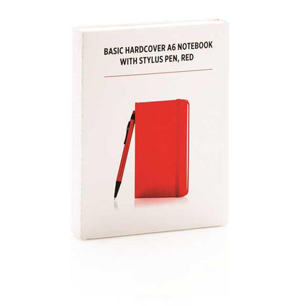 GSXD 124Toolmart GiftsXD A6 Hard Cover Notebook With Stylus Pen - Red