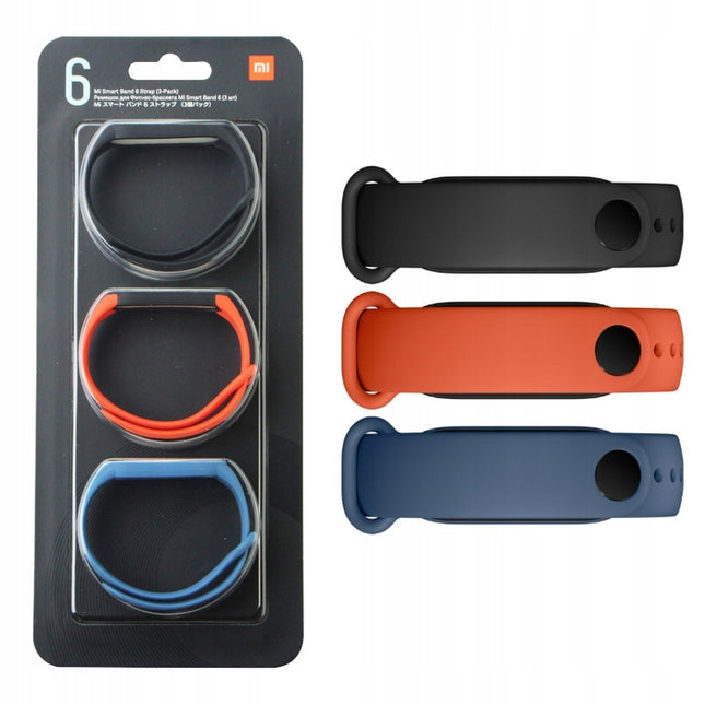 Mi Smart Band 6 Strap | 3-Pack, Black or Blue | Toolmart