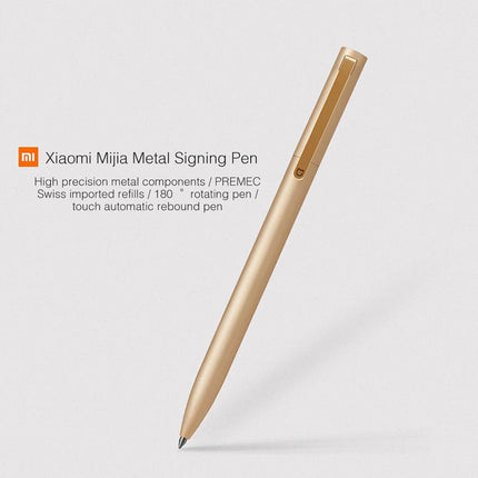 قلم حبر المنيوم ذهبي | Mi Aluminum Roller Pen