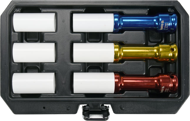 Long Impact Socket Set 1/2 "Crmo For Alloy Wheels